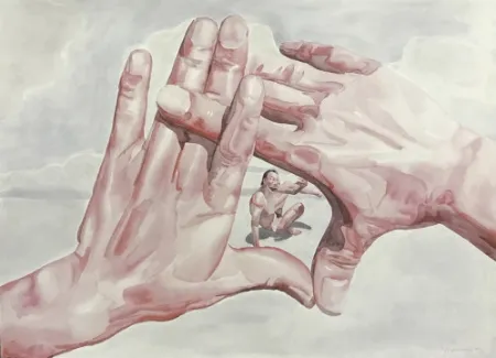 Lithograph Minjun - Untitled (Smile-ism No. 9),