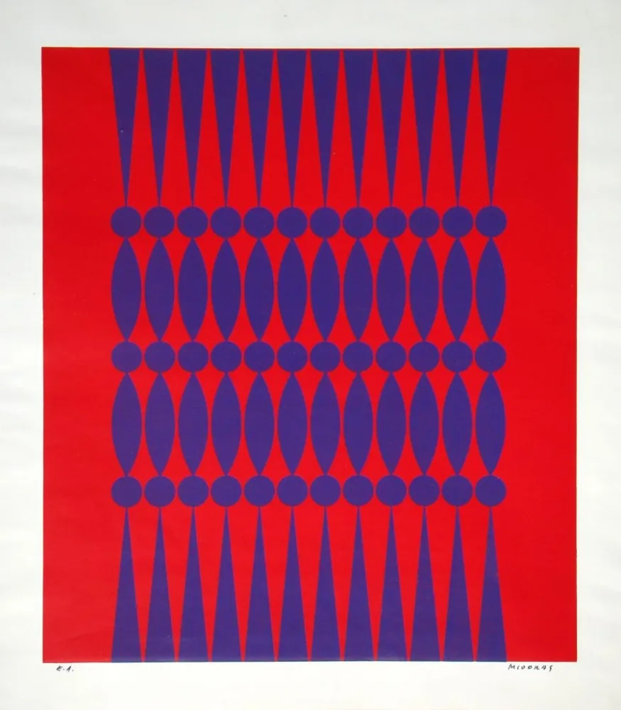 Screenprint Miodrag - Composition Kinetic