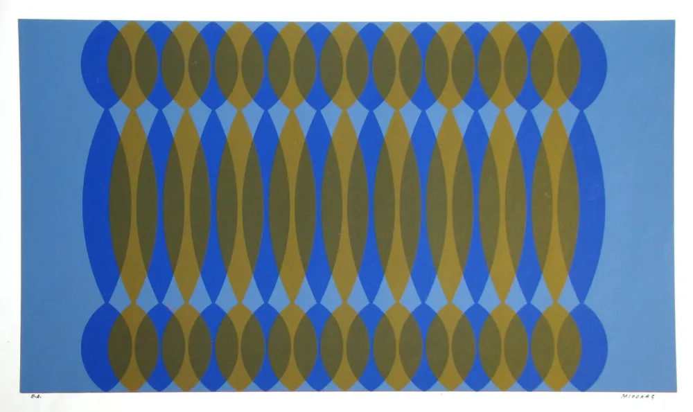 Screenprint Miodrag - Composition Kinetic