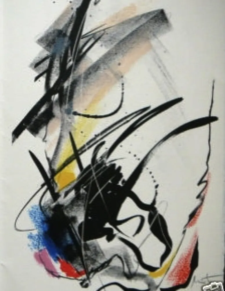 Lithograph Miotte - Abstrait