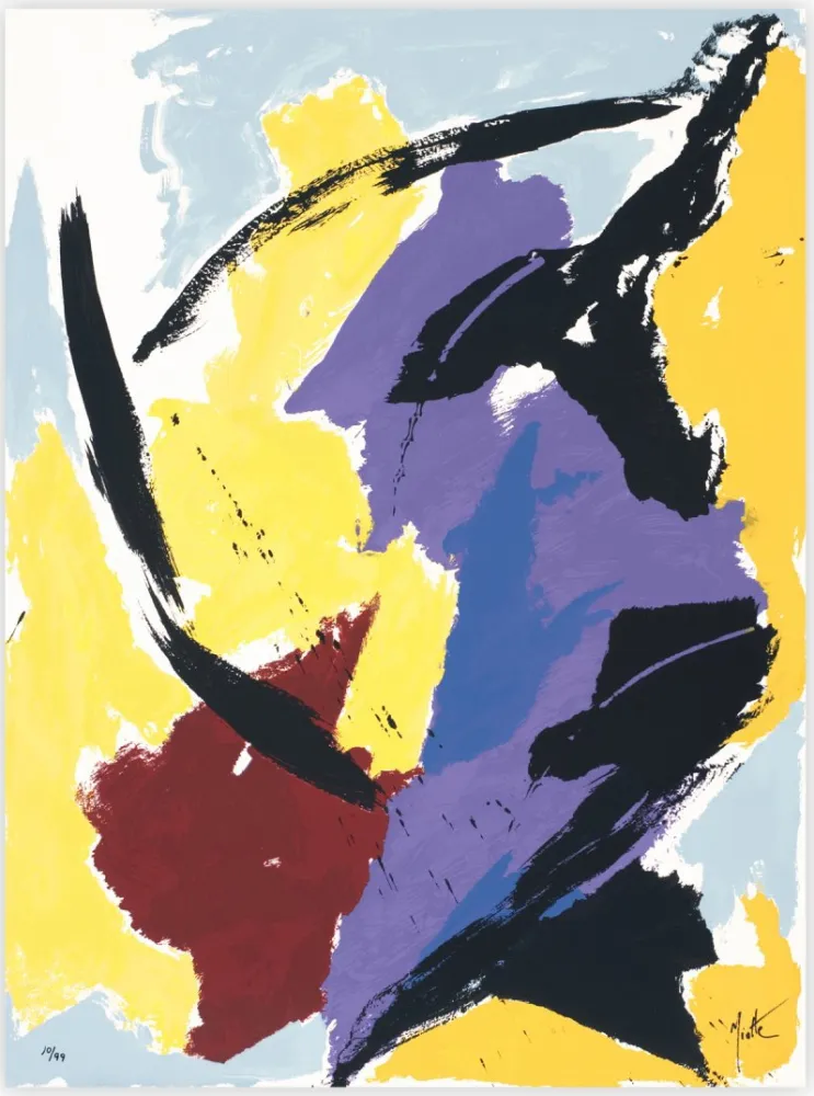 Screenprint Miotte - Mancha Central Violeta