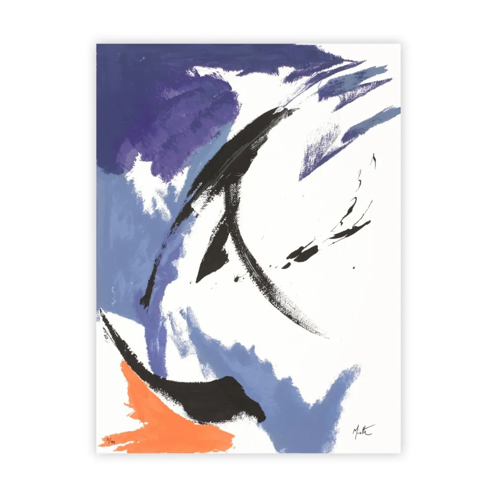 Screenprint Miotte - Mancha Naranja Inferior Izquierda