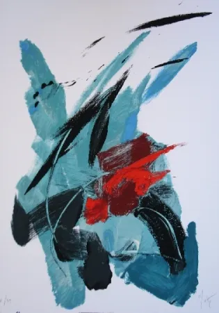 Lithograph Miotte - Pour Garcia Lorca