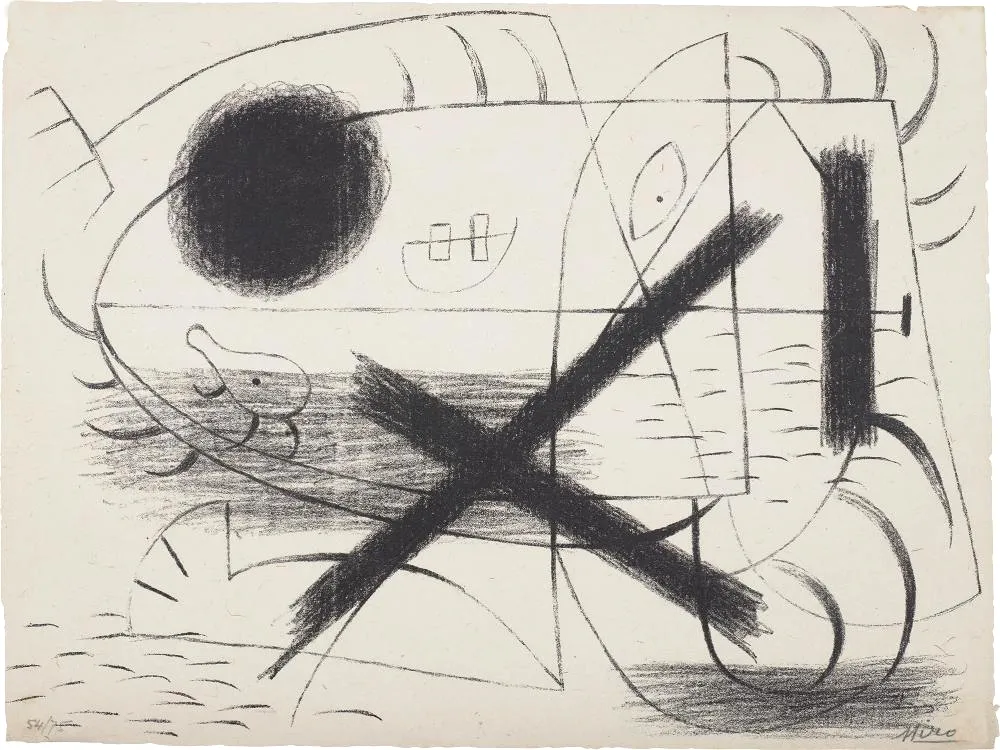 Lithograph Miró - 1 (First Lithographic piece ever known)