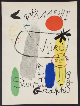 Lithograph Miró - Affiche d’Exposition Galerie Maeght