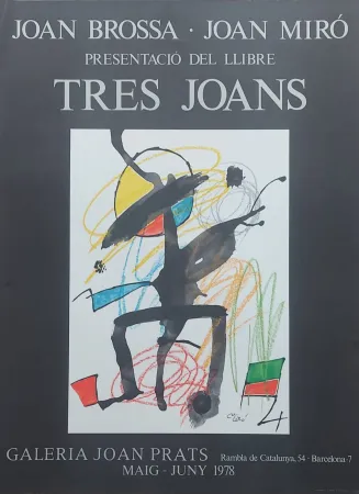 Poster Miró - Affiche d'exposition Tres Joans, 1978