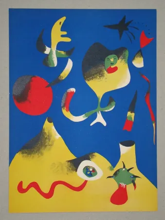 Lithograph Miró (After) - Les quatre éléments - Air