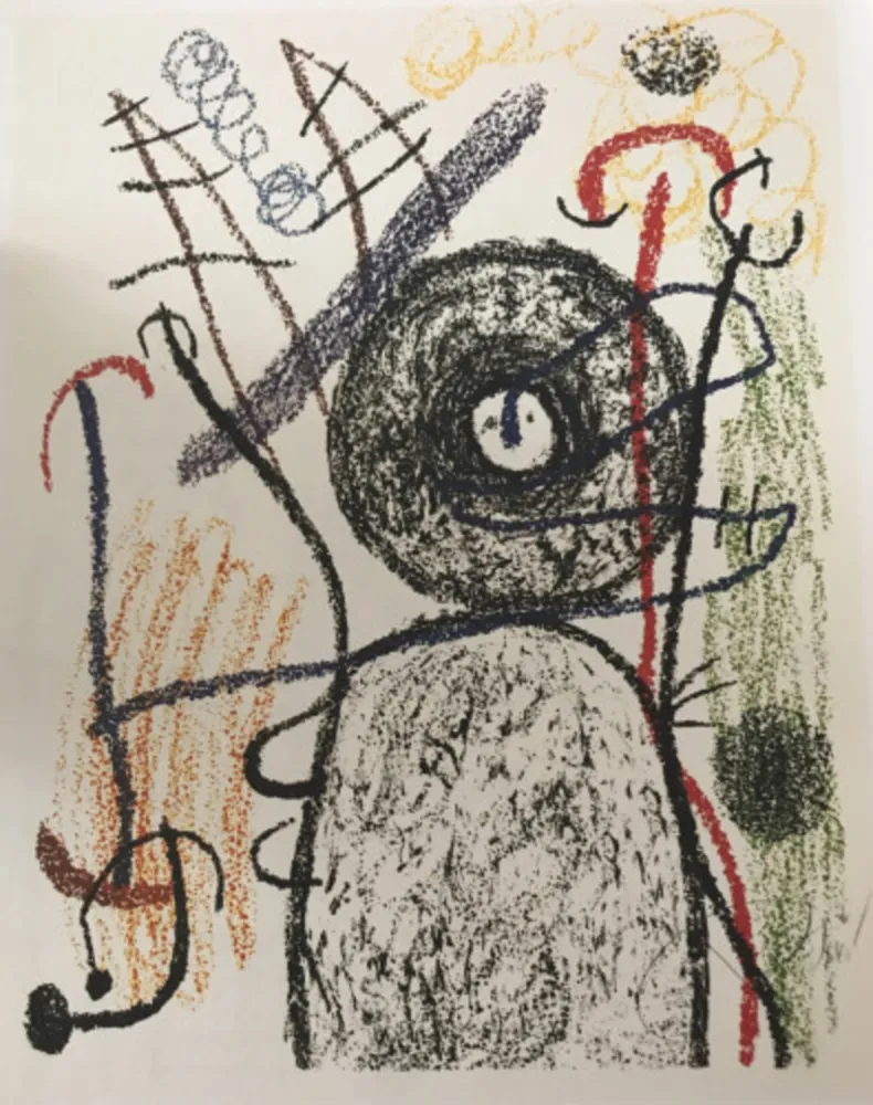 Lithograph Miró - Album 21, plate 14 - M1139