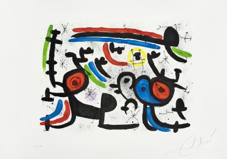 Lithograph Miró - Amoureux et Luna Park II (Les)