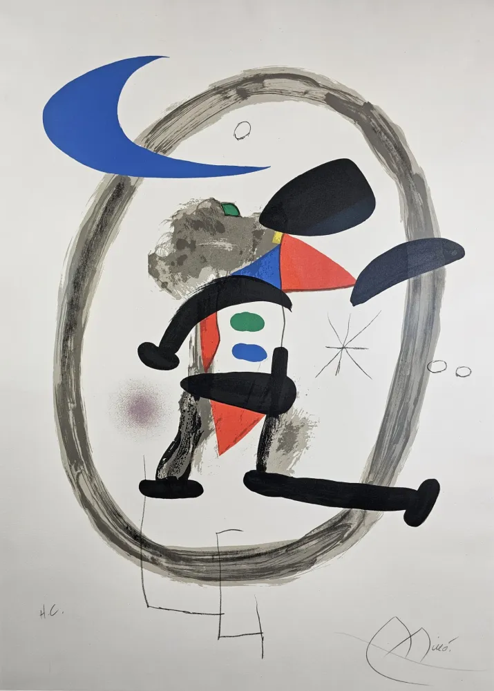 Lithograph Miró - Arlequin Circonscrit