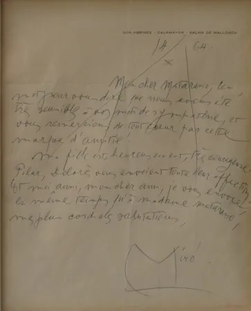 No Technical Miró - Autographed letter
