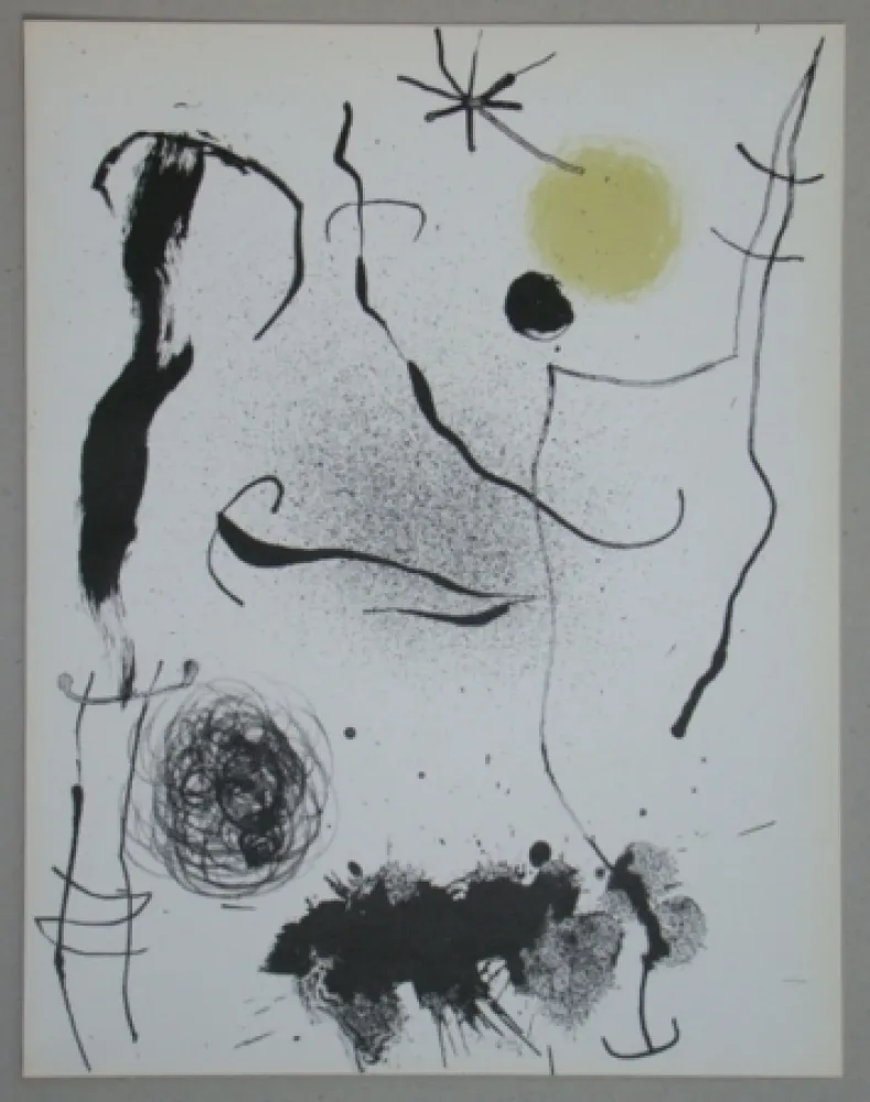 Lithograph Miró - Bouquet de rêves pour Leila