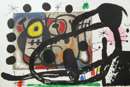 Lithograph Miró - Cartons 