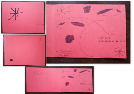 No Technical Miró - Christmas greetings with drawing and signature of Joan Miró