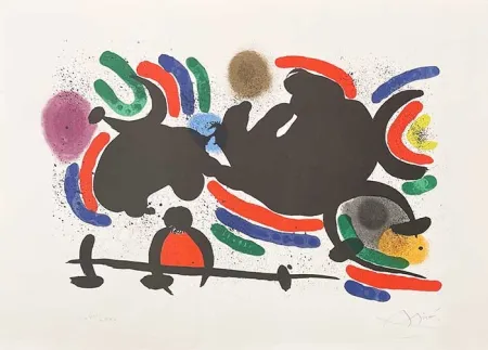 Lithograph Miró - Composition