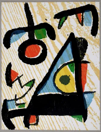 Woodcut Miró - Composition