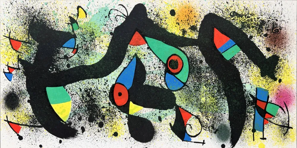 Lithograph Miró - Composition