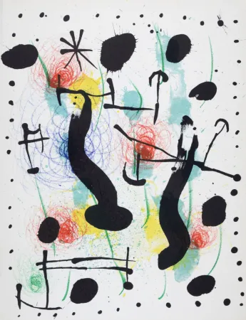 Lithograph Miró - Composition, 1966