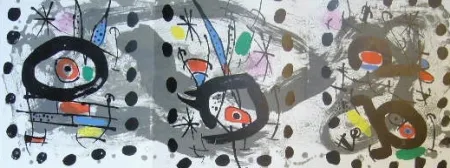 Lithograph Miró - Composition
