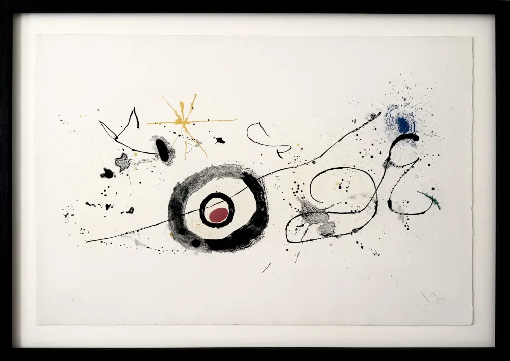Lithograph Miró - Crossing the Mirror