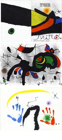 Illustrated Book Miró - Derrière Le Miroir n°193-194. MIRÓ. PEINTURES SUR PAPIER, DESSINS. 12 LITHOGRAPHIES EN COULEURS (1971).