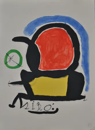 Lithograph Miró - El tapiz de Tarragona