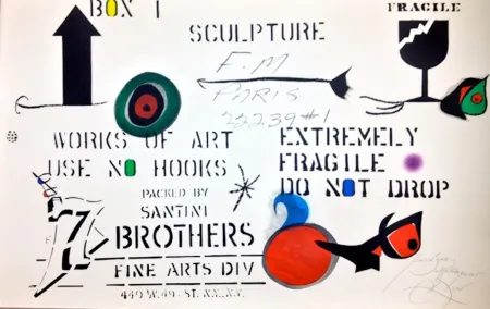 Engraving Miró - Embalaje