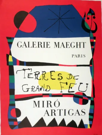 Lithograph Miró - Exposition 