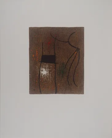 Lithograph Miró -  Femme abstraite