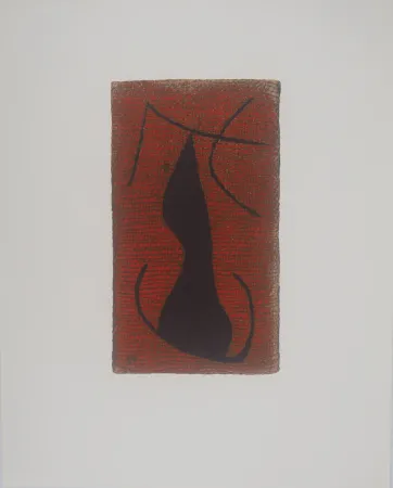 Lithograph Miró - Femme allongée
