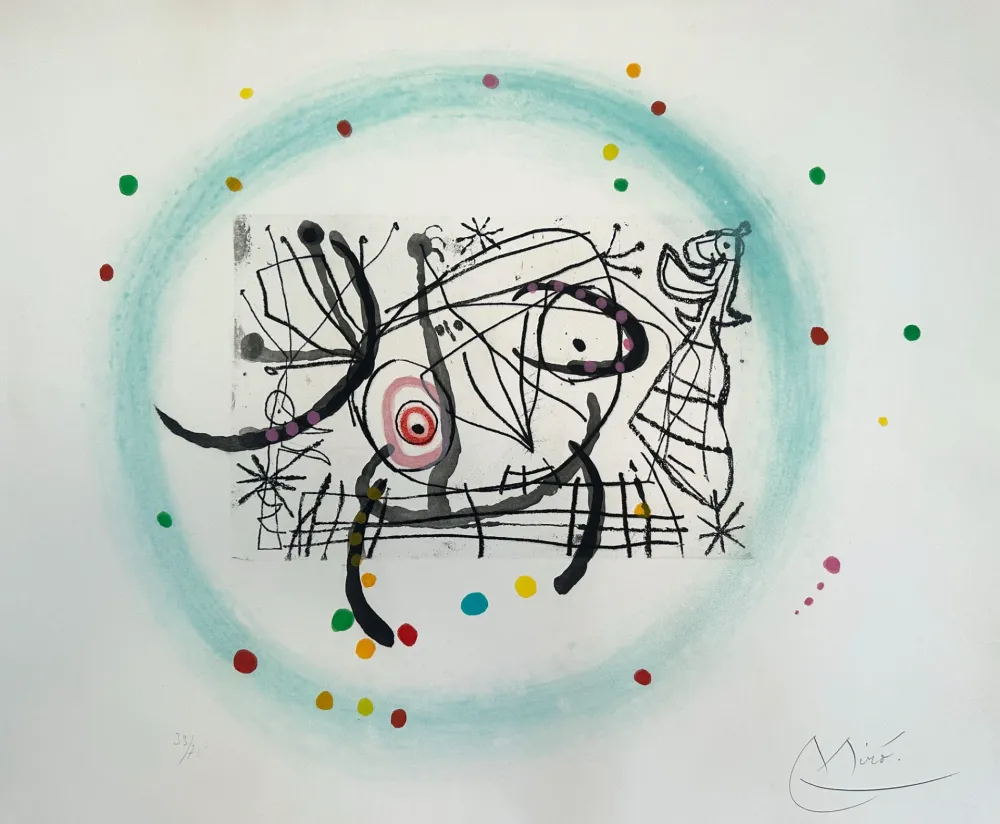 Aquatint Miró - Fissures