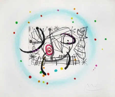 Etching And Aquatint Miró - Fissures