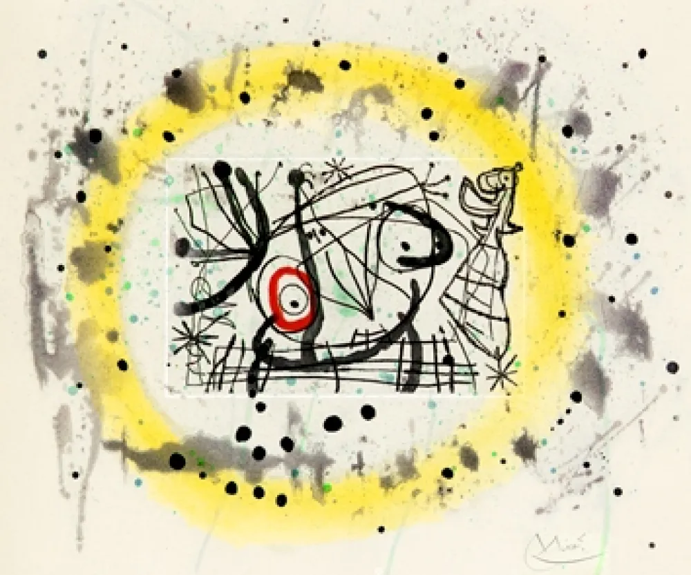 Etching Miró - Fissures