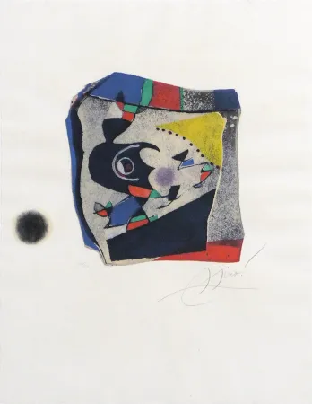 Etching Miró - Gaudí IX