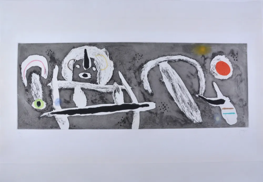 Etching And Aquatint Miró - Grand Vent 