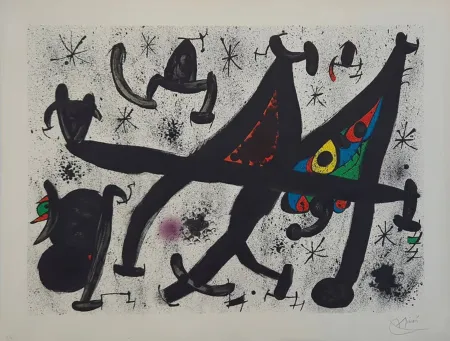 Lithograph Miró - Homenatge a Joan Prats 11