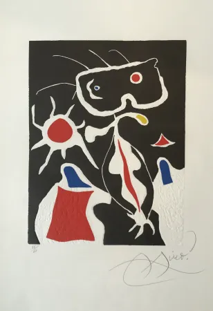 Linocut Miró - Hommage a San Lazzaro