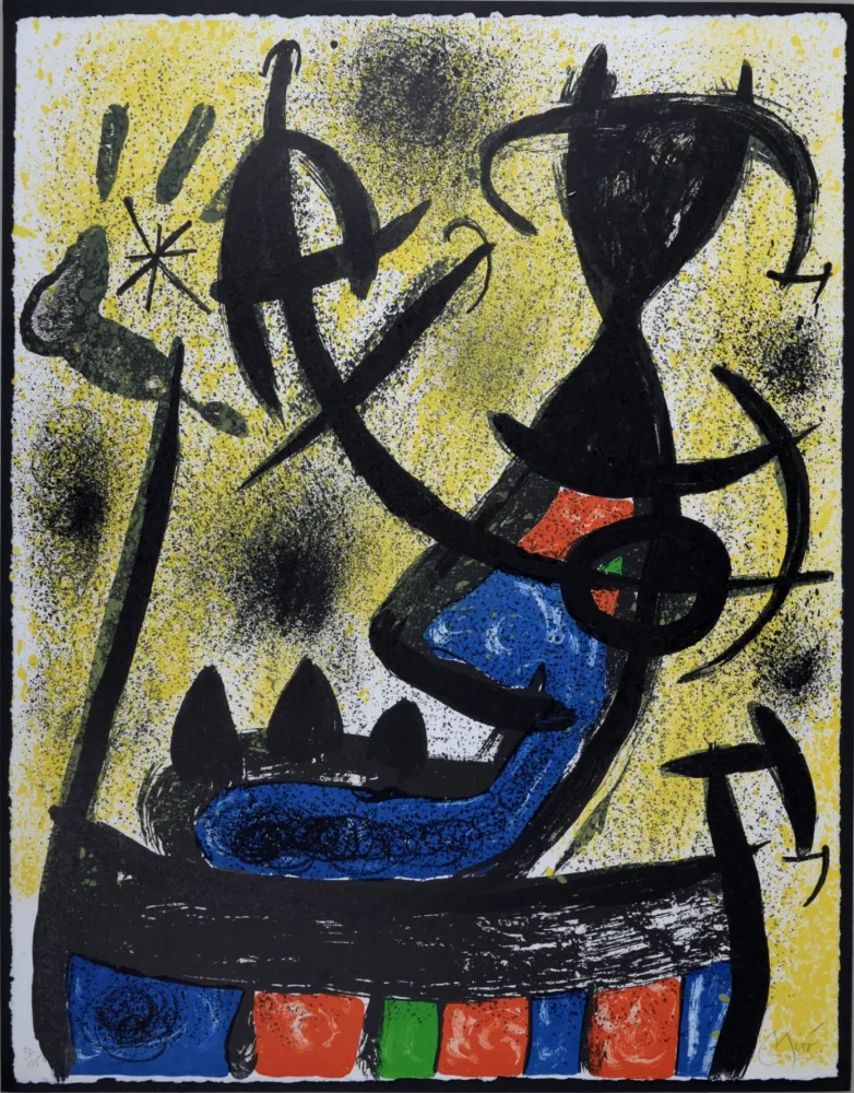 Lithograph Miró - Il Circulo de Piedra