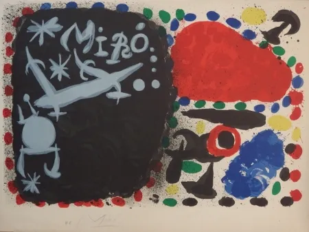 Lithograph Miró - Japan 1966 (handsigned proof on vellum before letter)