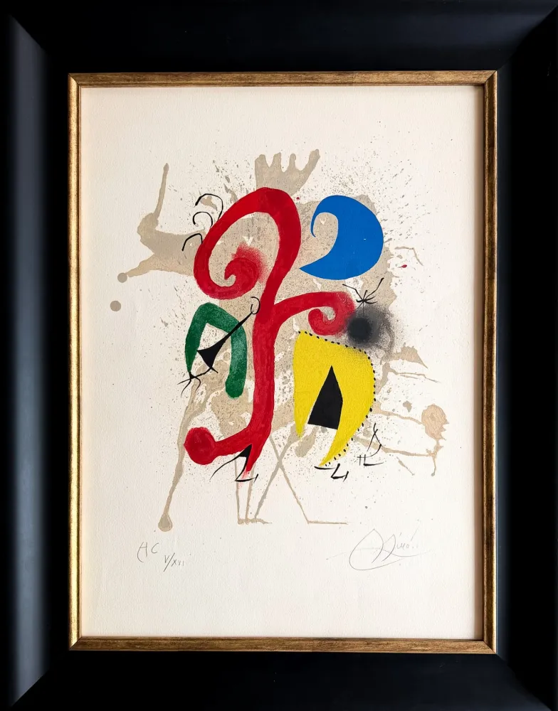 Lithograph Miró - JARDIN AU CLAIR DE LUNE