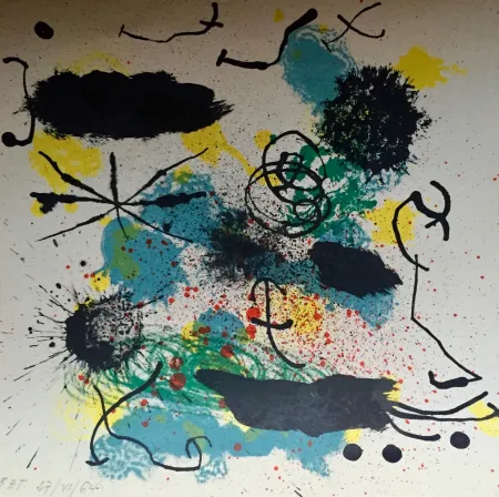 Lithograph Miró - Je travaille comme un jardinier