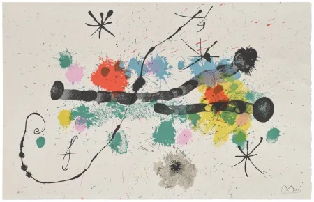 Lithograph Miró - Je Travaille comme un Jardinière