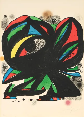 Lithograph Miró - Joan Miró (1893–1983) – Fundació Joan Miró – Color lithograph on paper – 1975