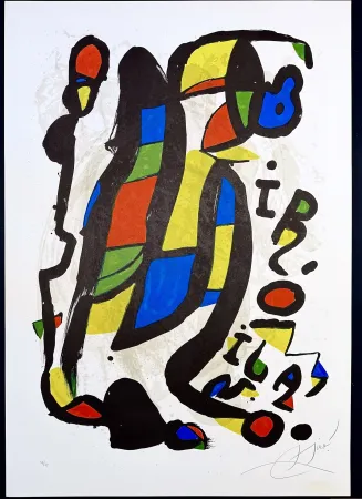 Lithograph Miró - Joan Mirò (1893-1983) - Miró Milano - Color Lithograph on Arches paper - 1981