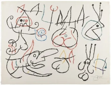 Lithograph Miró - Joan Miró (1893 - 1983) - Ubu aux Baléares - Color lithograph - 1971