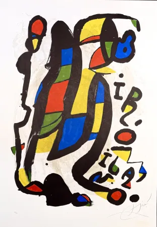 Lithograph Miró - Joan Mirò(1893-1983) - Miró Milano - Color Lithograph on Arches paper - 1981