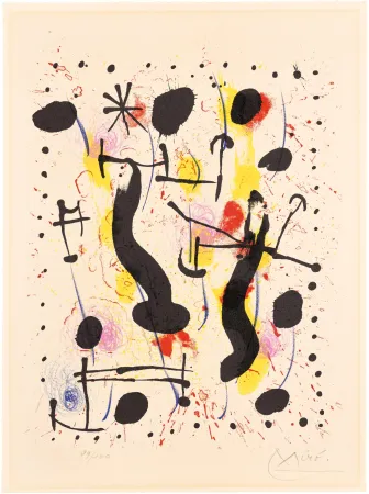 Lithograph Miró - La bauge du sanglier (The Wild Boar’s Lair)