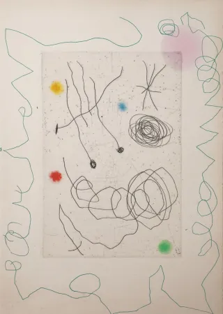 Drypoint Miró - La chouette et l’escargot (The Owl and the Snail)