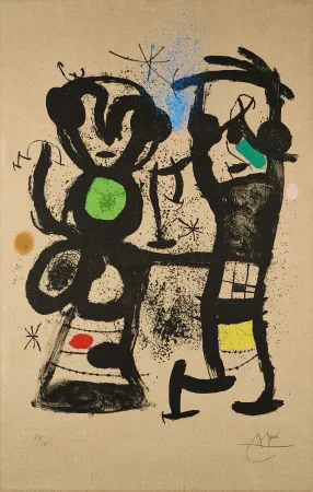 Lithograph Miró - La Conversation