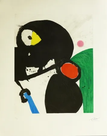 Etching Miró - La mangeuse de crabes